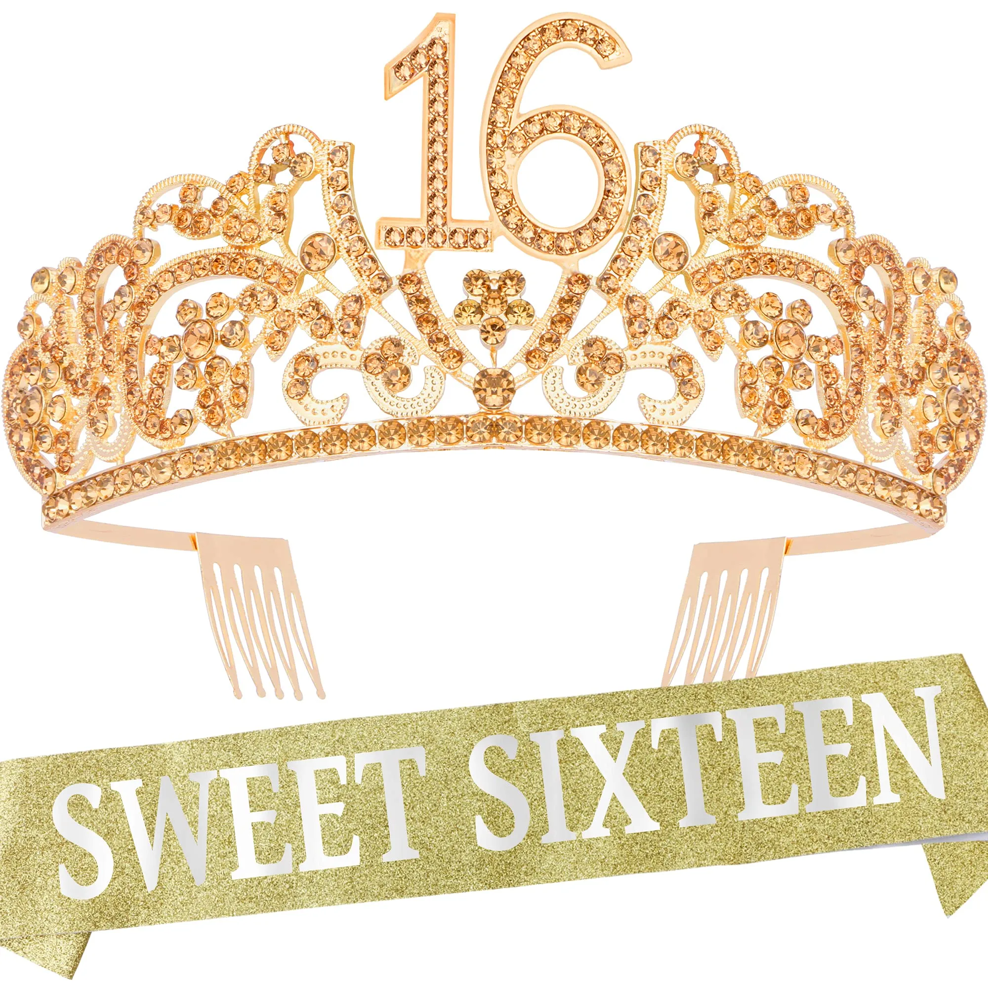 16th Birthday Gifts for Girls, 16th Birthday Tiara and Sash, 16th Birthday Decorations