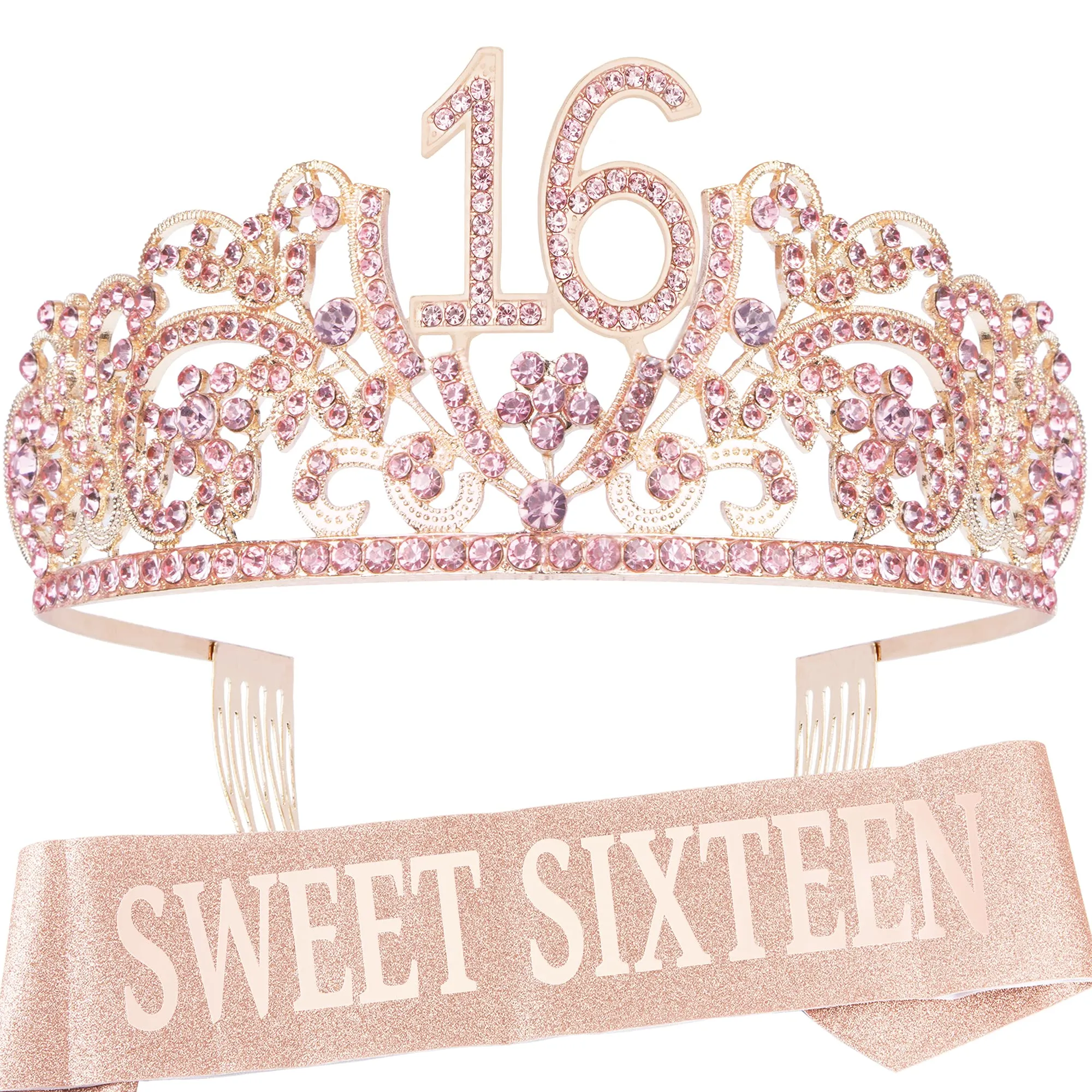 16th Birthday Gifts for Girls, 16th Birthday Tiara and Sash, 16th Birthday Decorations