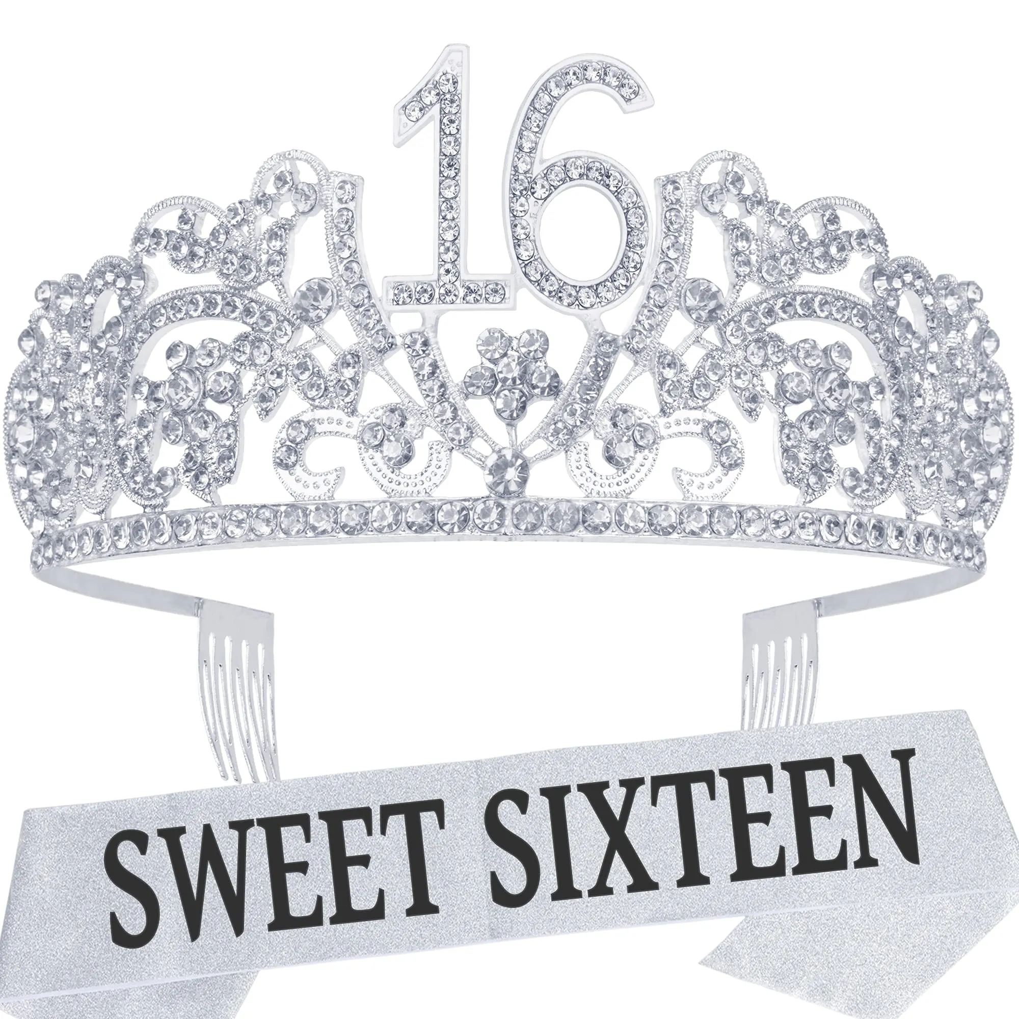 16th Birthday Gifts for Girls, 16th Birthday Tiara and Sash, 16th Birthday Decorations