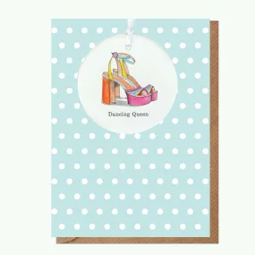 A6 Greeting Card with Ceramic Keepsake - Dancing Queen