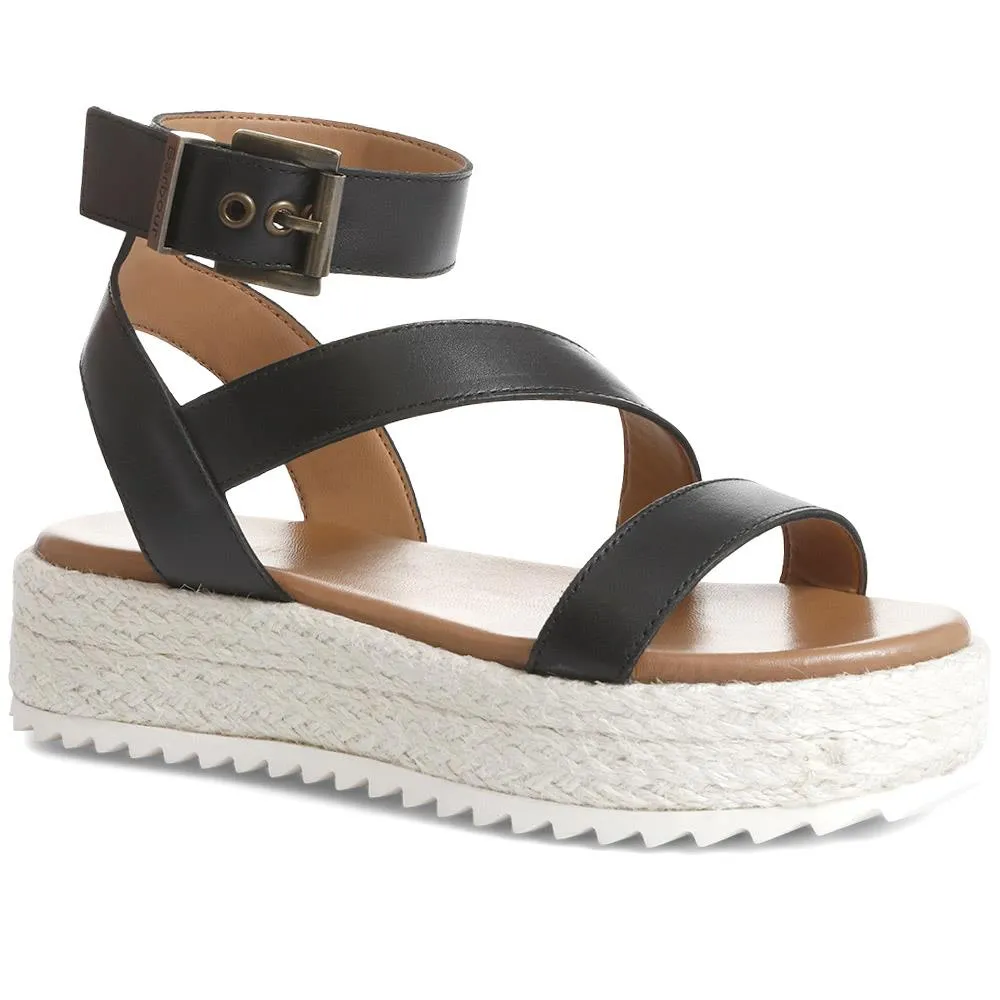 Astley Leather Platform Sandals - BARBR35518 / 321 406