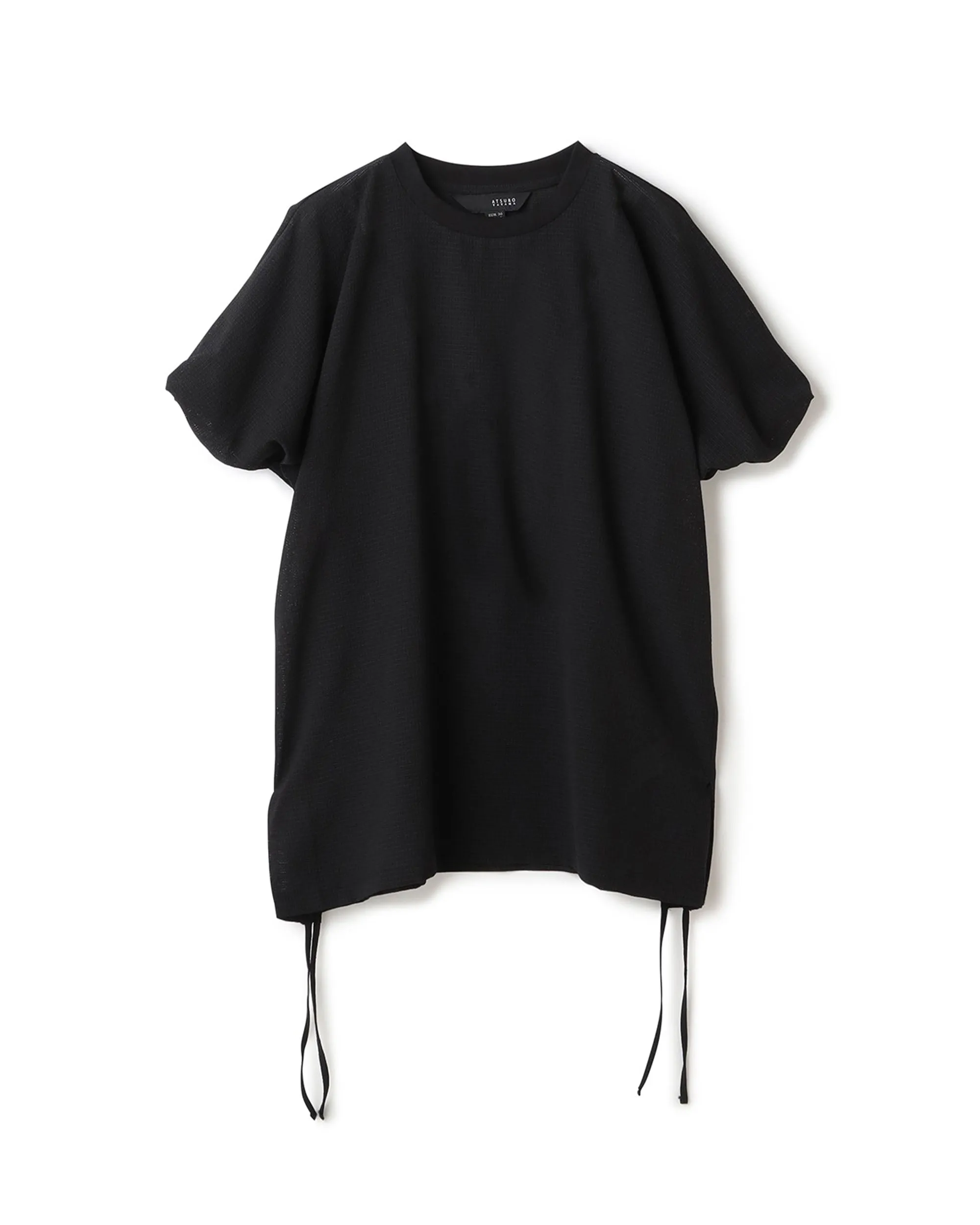 Drawstring Side Bubble Sleeve Blouse