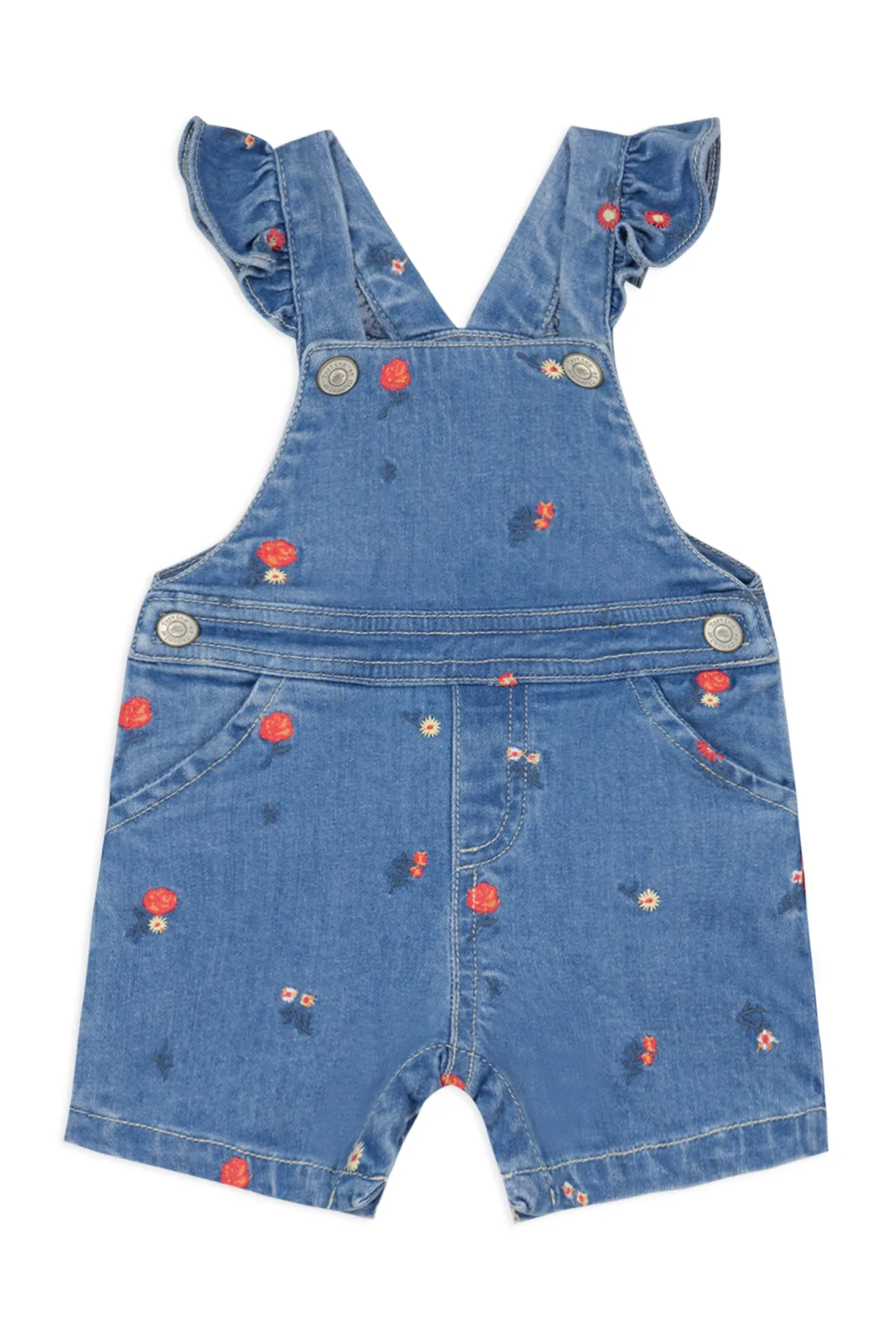 Dungaree - Embroidered Flowers