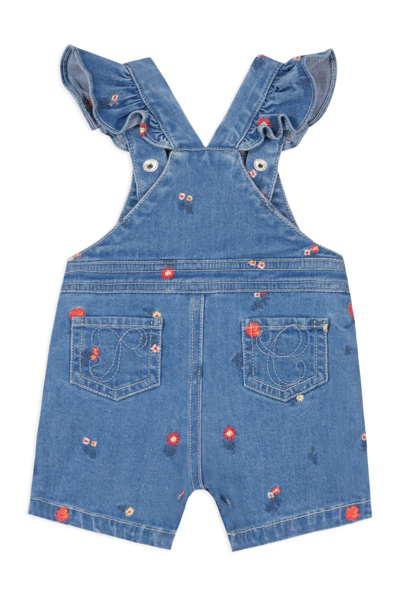 Dungaree - Embroidered Flowers