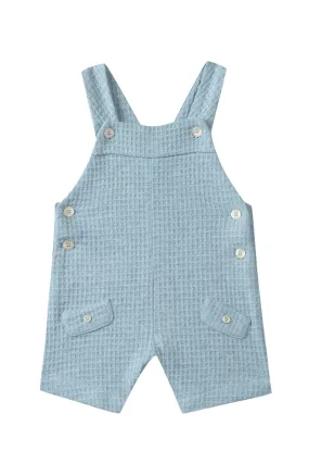 Dungarees - Horizon blue honeycomb knit