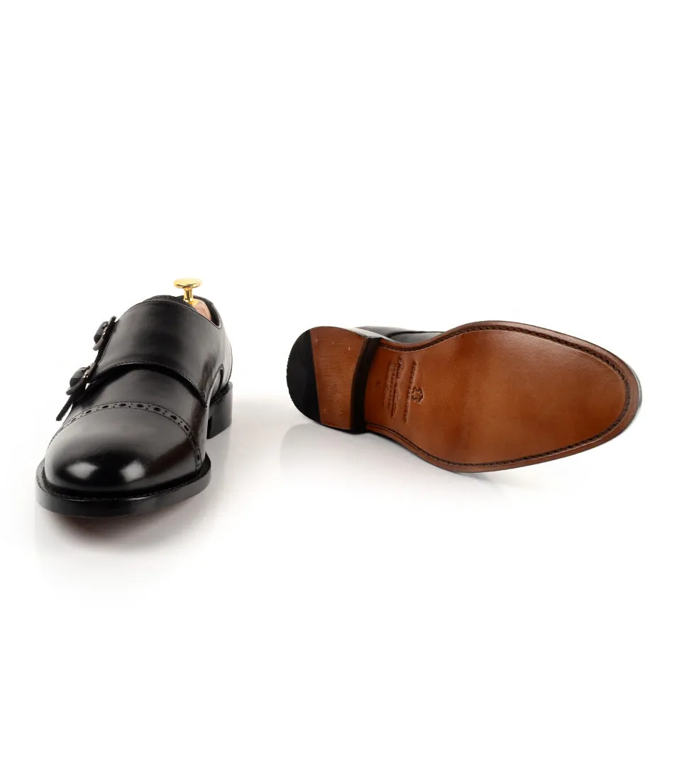 Goodyear Welted - Double Monk Strap - Black