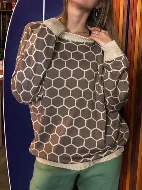 Honeycomb Crewneck Sweater