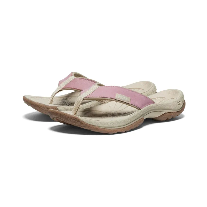 Kona Leather Flip-Flop in Nostalgia Rose/Plaza Taupe