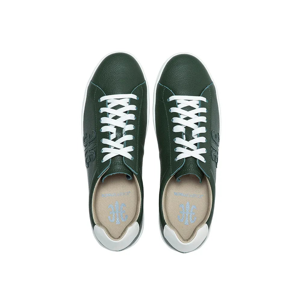 Men's Honor Green Logo Leather Sneakers 08014-440