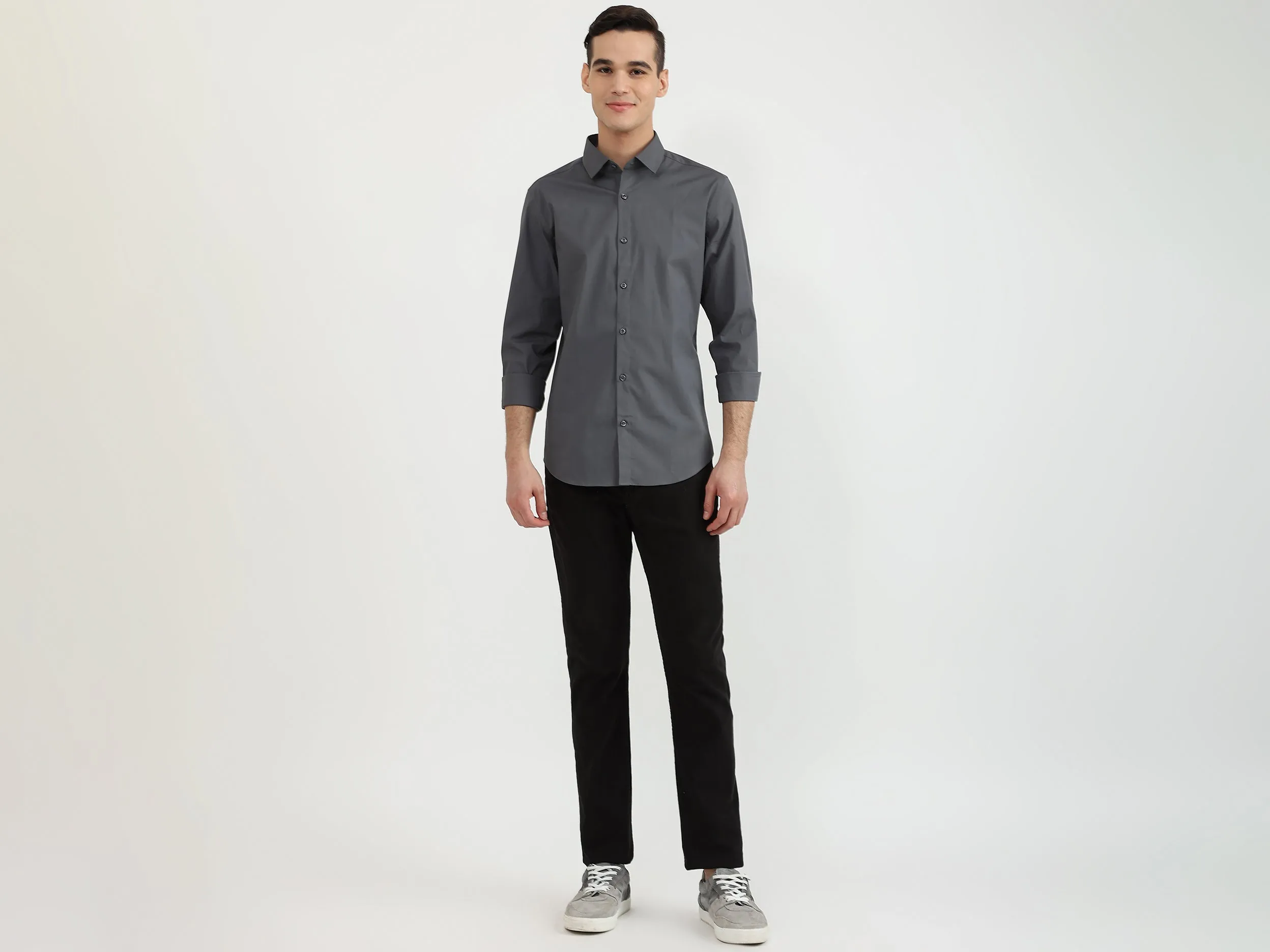 Mens Slim Fit Solid Shirt