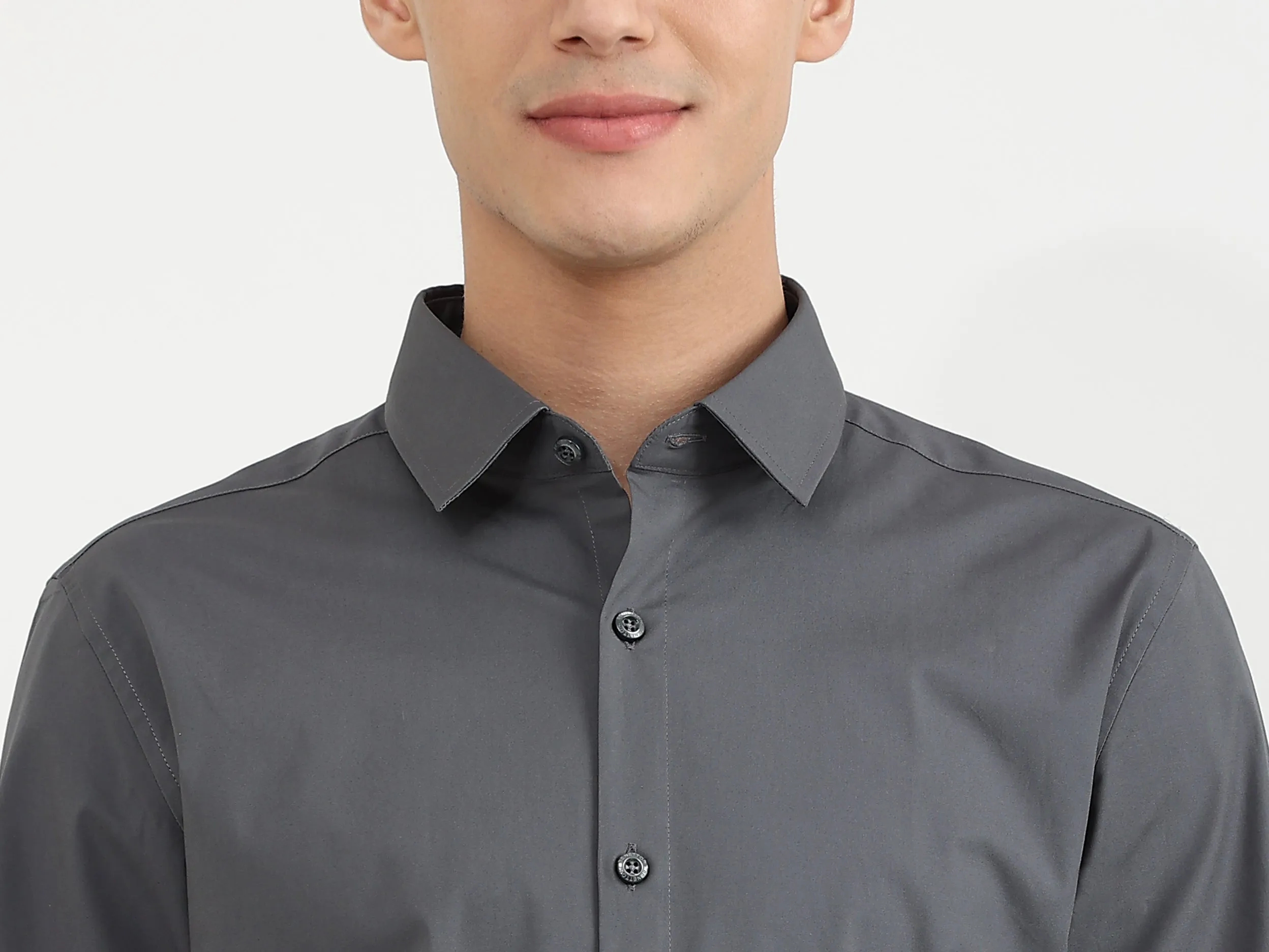 Mens Slim Fit Solid Shirt