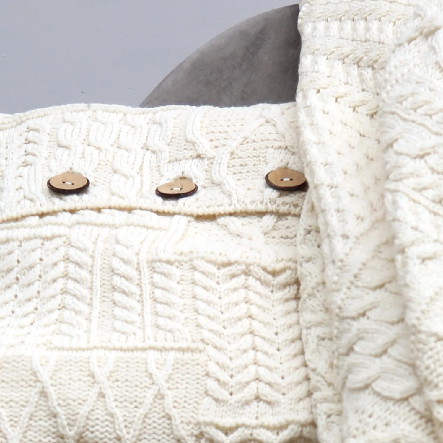 Natural Aran Cushion Cover