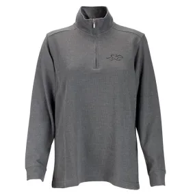 Womens Harbor Rib Qtr Zip Sweater - Gray