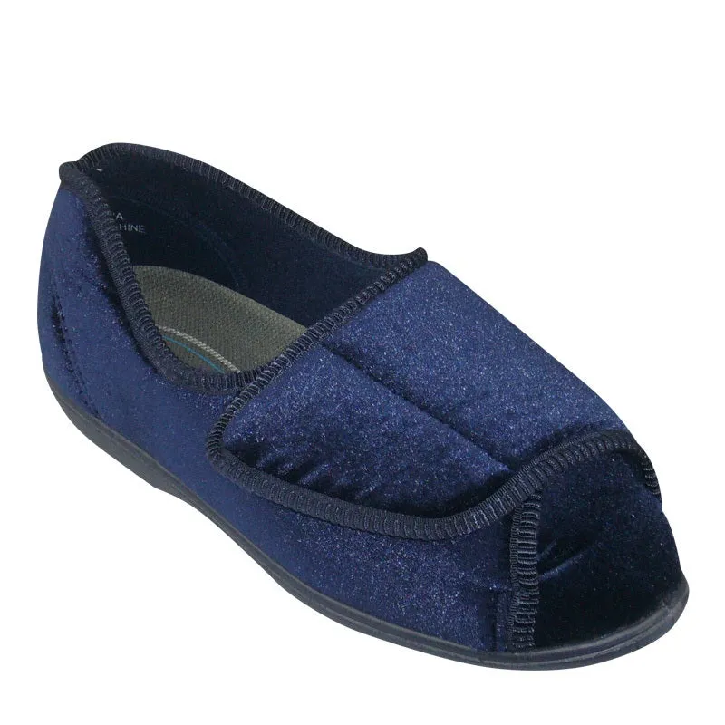 Women's Velcro Velour Diabetic Slipper