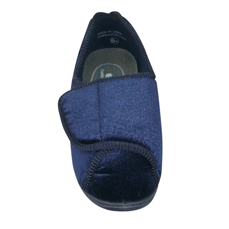 Women's Velcro Velour Diabetic Slipper